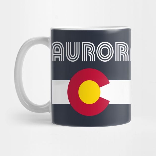 Aurora Flag Colorado Retro Home Love Family by E
